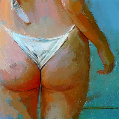 Bikini Girl 01 Digital Painting 2021 On Behance