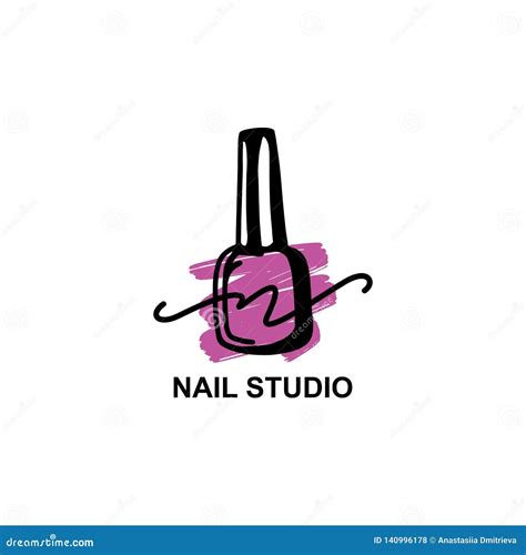 Modern Nail Salon Logo Vector Illustration 48775722