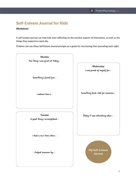 Self-Esteem-Journal-for-Kids | PDF