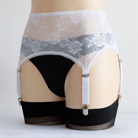 Luxallacki Sheer Floral Lace Straps Suspender Garter Belt Underwear Lingerie Ebay