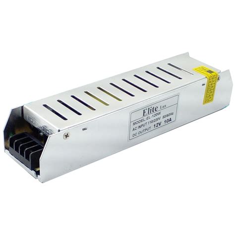 Блок питания металл для светодиодных лент, ламп Elite Lux EL-120W 12V ...