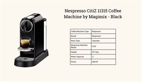 Nespresso CitiZ 11315 Coffee Machine by Magimix - Black - Coffee Shops