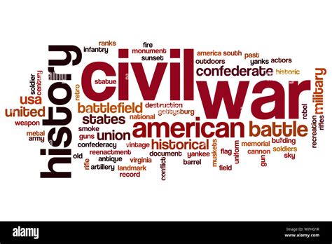 Civil War Word Cloud Concept Stock Photo Alamy