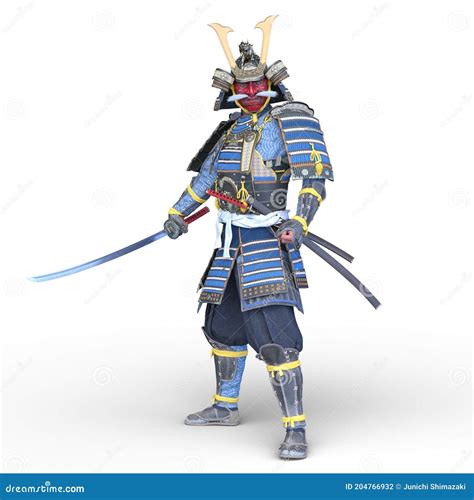 3d Rendering Of Tengu Samurai Stock Illustration Illustration Of