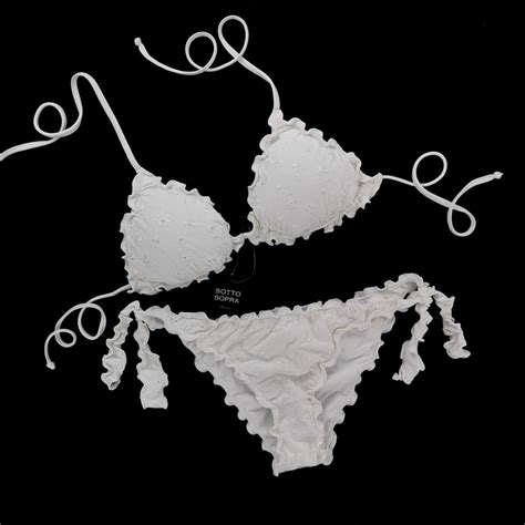 Triangle Bikini Sangallo White Bikini Bottom Online Fashion Beach Style