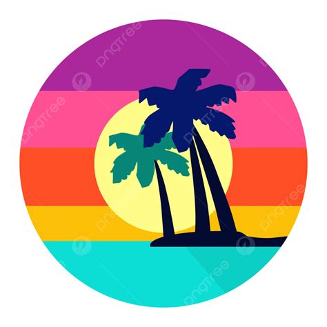 Summer Icon With Palm Tree, Summer, Palm Tree, Icon PNG Transparent ...