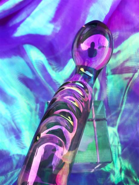 Bright Rainbow Crystal Dildo Holographic Dildo Multicolor Etsy
