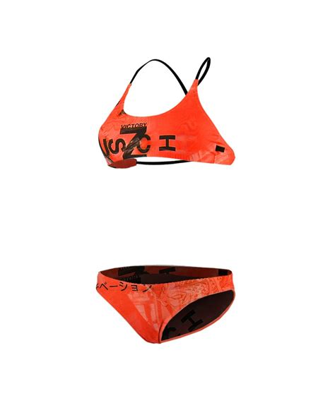 MAILLOT DE BAIN ENTRAINEMENT NATATION RUSH BIKINI ROUGE