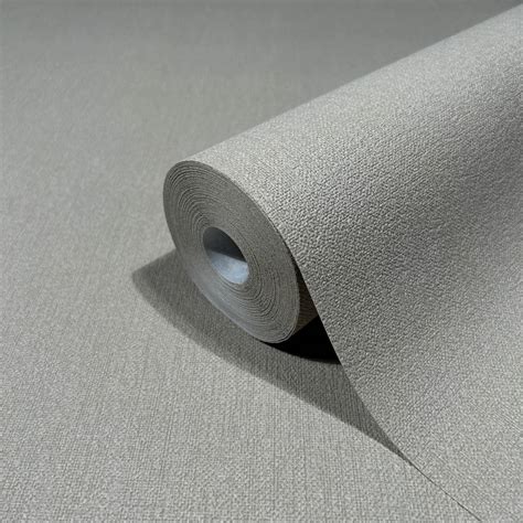 Non Woven Wallpaper GZSZ Textile Texture Plain Grey 34843