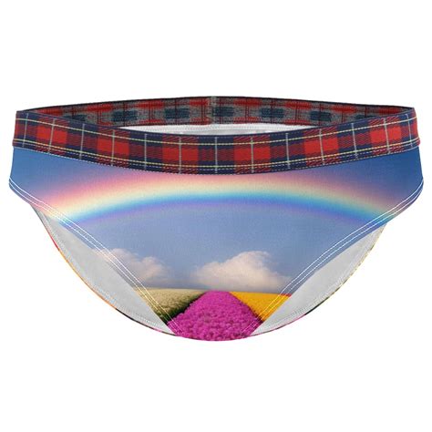 Brief Underwear Bikini Panties For Women Bikini Underwear L Field Spring Flower Rainbow