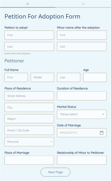 Petition For Adoption Form Template Formbuilder