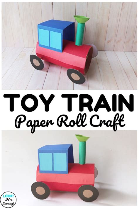 Easy Paper Roll Train Craft For Kids Look Were Learning