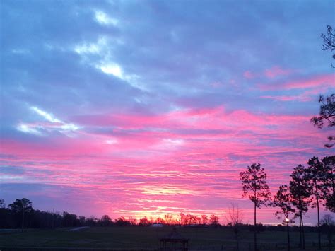 Beautiful Sunrise On A Cloudy Morning