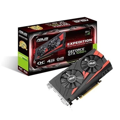 Asus EX-GTX 1050TI-O4G GeForce GTX 1050 Ti 4GB OC GDDR5 128Bit 16x DVI ...