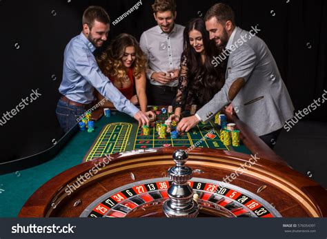 Group Young People Behind Roulette Table Stock Photo 576054391 ...