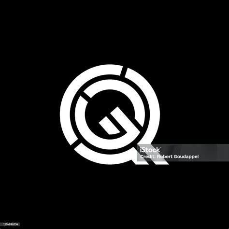 Vector Double Line Cuts Logo Letter Q Stock Illustration Download