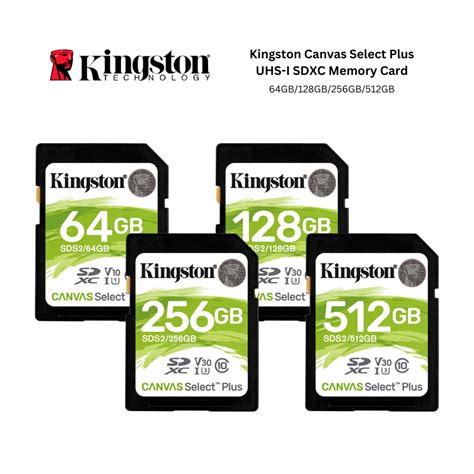 Kingston Canvas Select Plus Uhs I Sdxc Memory Card Gb Gb Gb