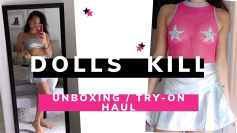 Dolls Kill Try On Haul And Unboxing Ravewear Grunge Y2k Clothing Youtube