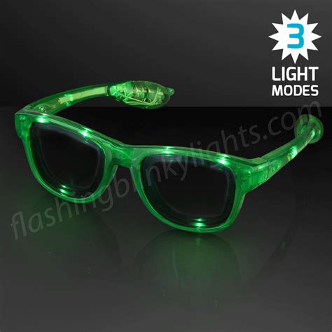 Green Light Up Glasses Uk