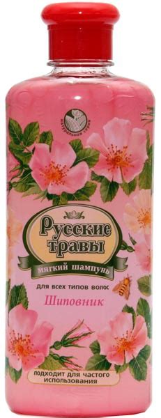Шампунь Русские травы для всех типов волос "Шиповник" - «Шампунь ...