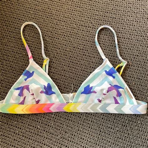 Mara Hoffman Swim Mara Hoffman Swim Bikini Rainbow Bird Triangle