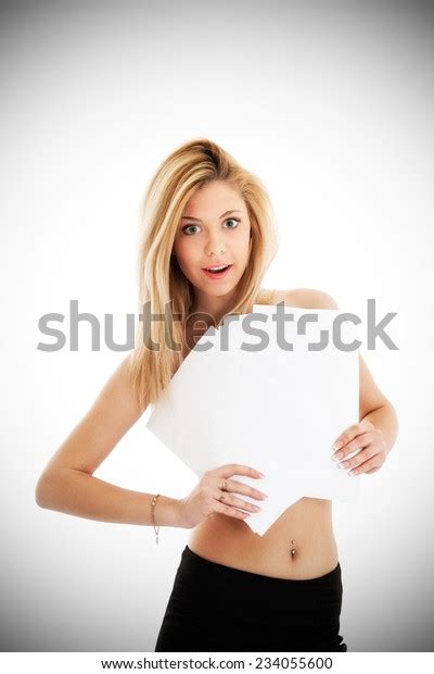 Стоковая фотография Nude Girl Covered Business Documents Shutterstock