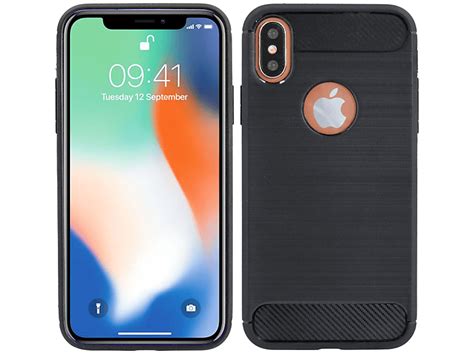 COFI Carbon-Look Case, Bumper, Apple, iPhone XS, Schwarz | MediaMarkt