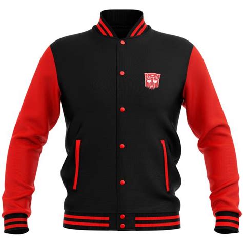 Transformers Autobot Varsity Jacket Black Red Clothing Zavvi Uk