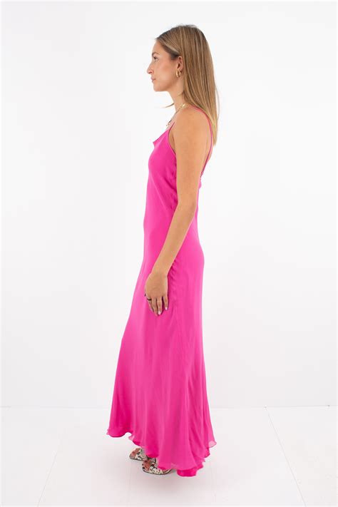 Barbie Hot Pink Silk Maxi Dress Pure Silk Dress Silk Slip Etsy