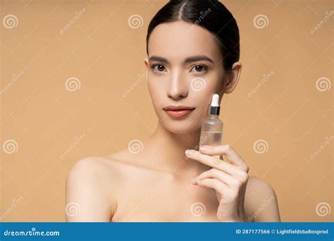 Pretty Asian Woman With Naked Shoulders Stock Photo Image Of Moisturizing Hydrating 287177566