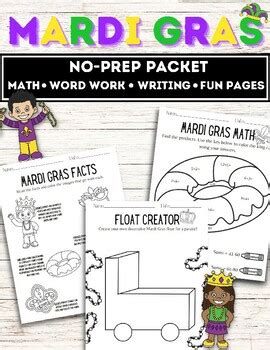 Mardi Gras No Prep Activity Packet By Nikki Colletti TPT