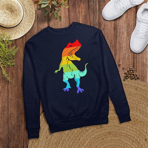 Pride LGBT Dinosaur T Rex Gift Rainbow LGBT Gay Lesbian T Shirt Pride Dino Gift Gift For LGBT