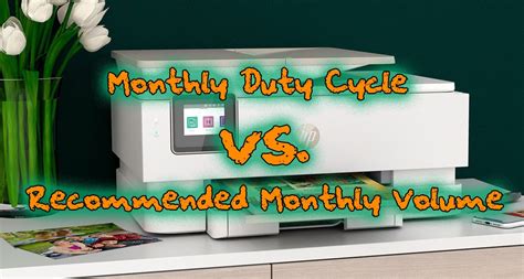 Monthly Duty Cycle Vs Recommended Monthly Volume Of A Printer