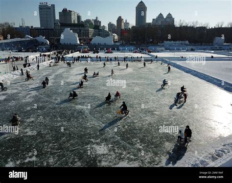 230101 HARBIN Jan 1 2023 Xinhua This Aerial Photo Taken On