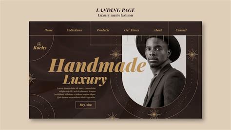 Free PSD | Luxury men's fashion landing page