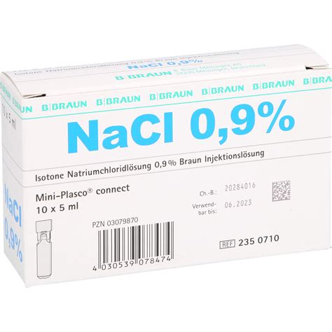 Isotone Kochsalzlösung NaCl 0 9 Braun Mini Plasco con 50 ml Lösung