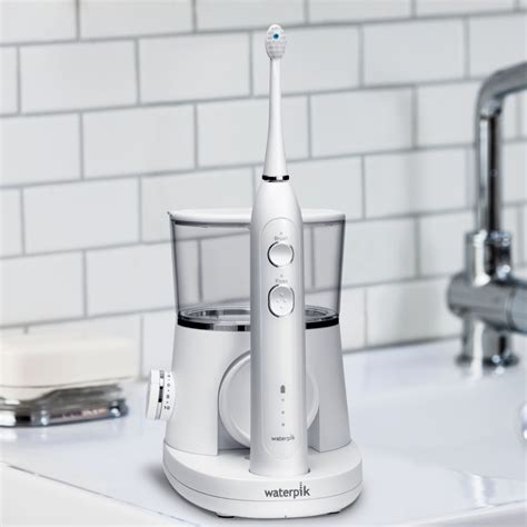 Waterpik Sonic Fusion Rechargeable Flossing Toothbrush Whitechrome Sf