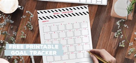 printable goal tracker  bold stripe theme world  printables