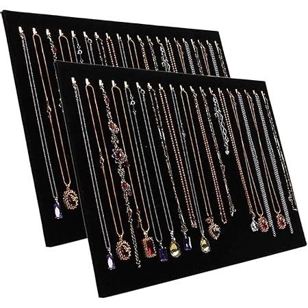 Amazon Foraineam Pack Black Velvet Jewelry Display With Hooks