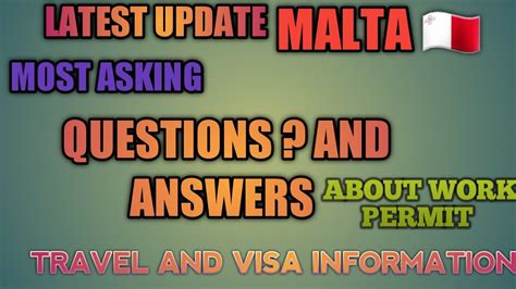 Latest Update Malta How To Get Malta Work Permit How To Apply Malta