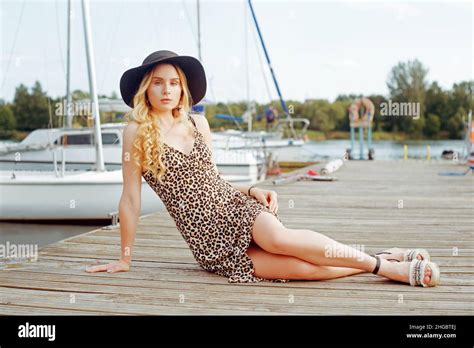 Blonde Girl On Yacht Hi Res Stock Photography And Images Alamy