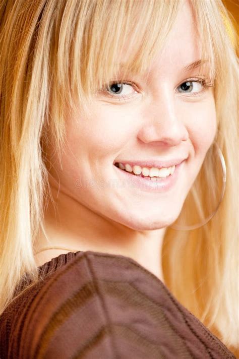 Beautiful Blonde Smiles Stock Image Image Of Blonde 13508101