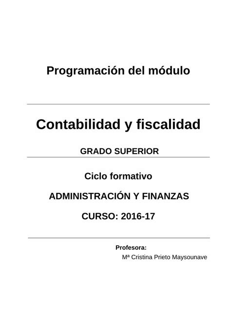 Pdf Programaci N Del M Dulo Programaci N Del M Dulo Contabilidad