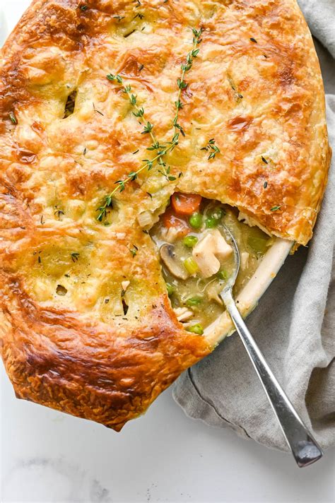 Puff Pastry Chicken Pot Pie - Garlic & Zest