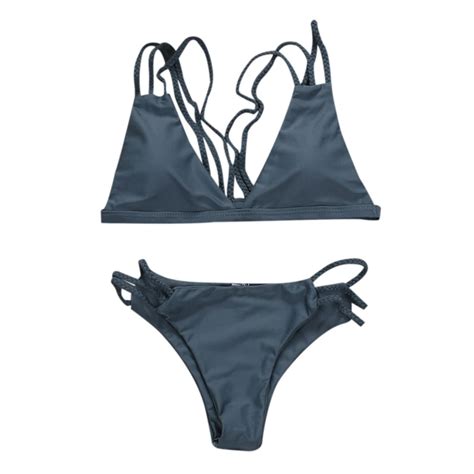 Nieuwe Vrouwen Zomer Sexy Gehaakte Bikini Set Bandage Push Up Bh Badpak Badmode E Badpak