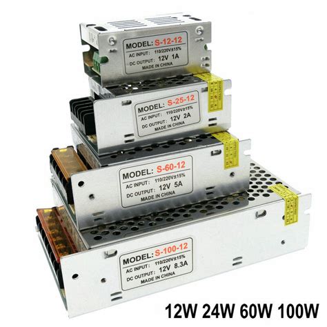 Lighting Transformers Dc12v Driver For Led Strip Power Supply 60w 100w 200w 300w Ebay