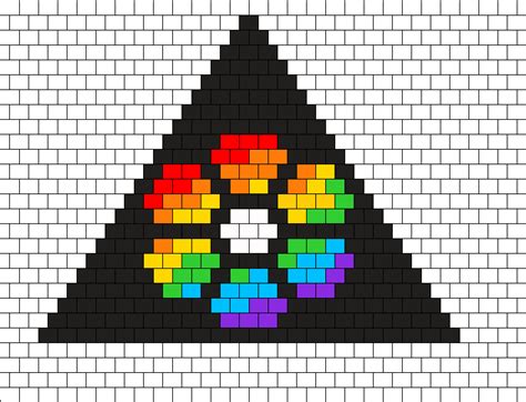 A Cup Rainbow Flower Bikini Bead Pattern Peyote Bead Patterns Misc Bead Patterns