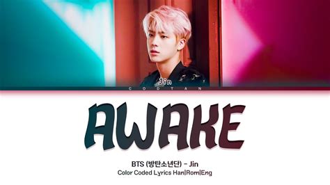 Bts Jin Awake Lyrics Color Coded Hanromeng Youtube