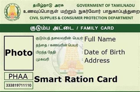 Types Of Ration Card Aay Bpl Apl Phh Details Tnepds Smart