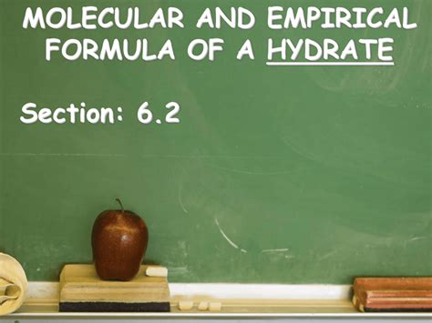 Molecular Formula of a Hydrate